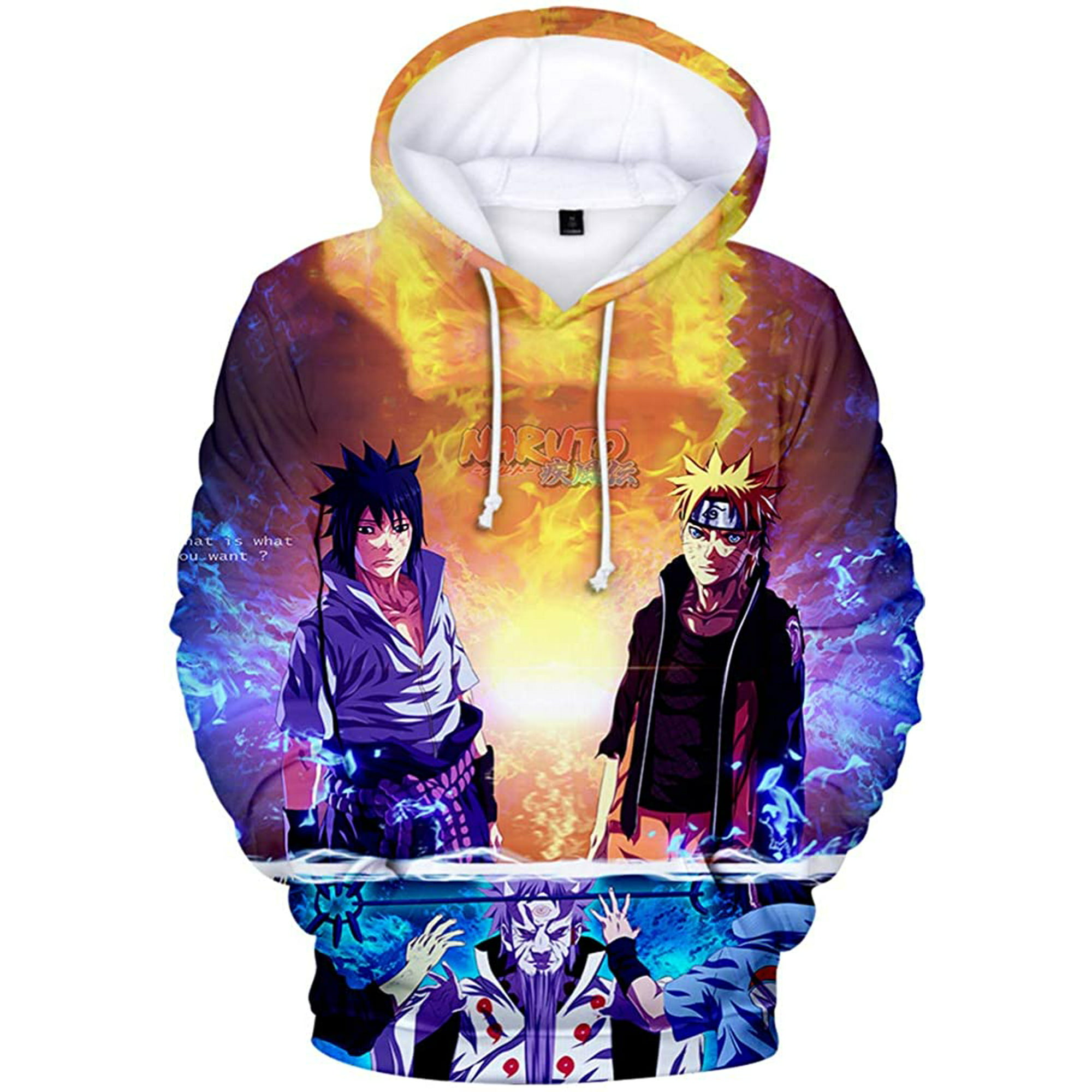 bettydom Novelty Hoodies Sweatshirt Outerwear with The Japanese Anime Naruto for Men Women